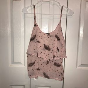 Polka dot pink spaghetti strap shirt